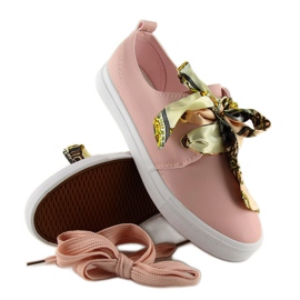 Deportivas atadas con cinta rosa XL09P Rosa rosado 3