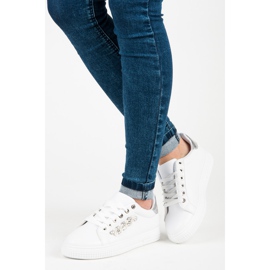 Deportivas blancas con abalorios blanco 1 Deportivas blancas con abalorios blanco 1