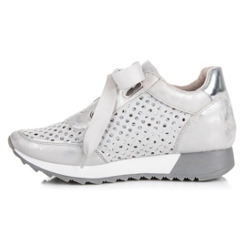 Kylie Zapatillas deportivas atadas a la moda gris 5