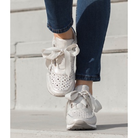 Kylie Zapatillas deportivas atadas a la moda gris 8