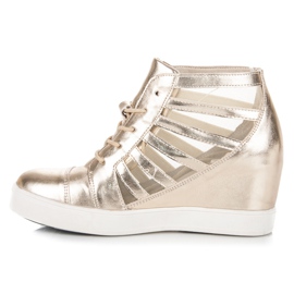 Kylie Deportivas cuña dorada dorado 3