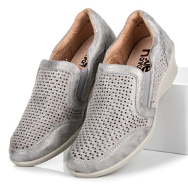 Kylie Zapatos calados sin cordones gris 5