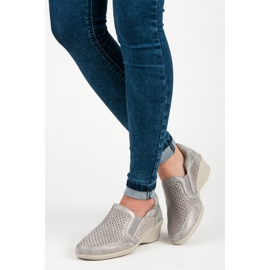 Kylie Zapatos calados sin cordones gris 1