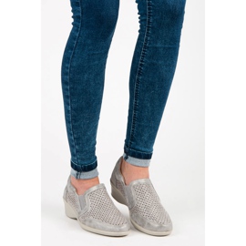 Kylie Zapatos calados sin cordones gris 2