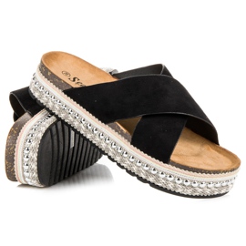 Seastar Zapatillas de ante en la plataforma negro 2
