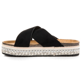 Seastar Zapatillas de ante en la plataforma negro 5