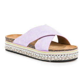 Seastar Zapatillas de ante en la plataforma violeta 4