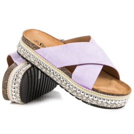 Seastar Zapatillas de ante en la plataforma violeta 6