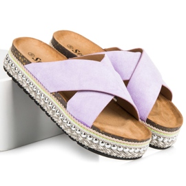 Seastar Zapatillas de ante en la plataforma violeta 3