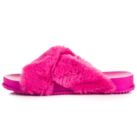 Zapatillas de piel con estilo rosado 4