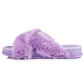 Zapatillas de piel con estilo violeta 3