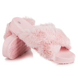 Zapatillas de piel con estilo rosado 5