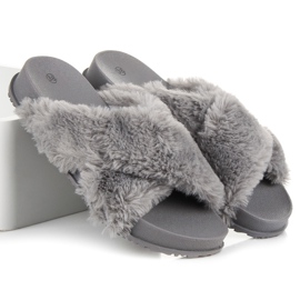 Zapatillas de piel con estilo gris 6