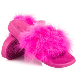Zapatillas con pelo rosado 5