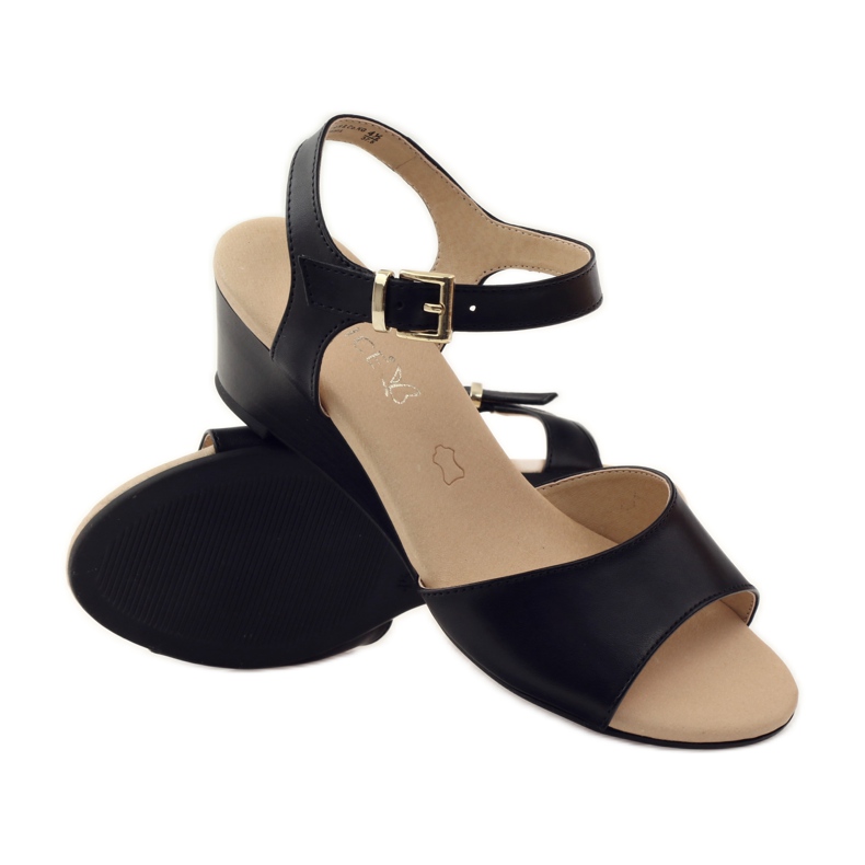Caprice zapatos de mujer sandalias de piel 28213 negro 3