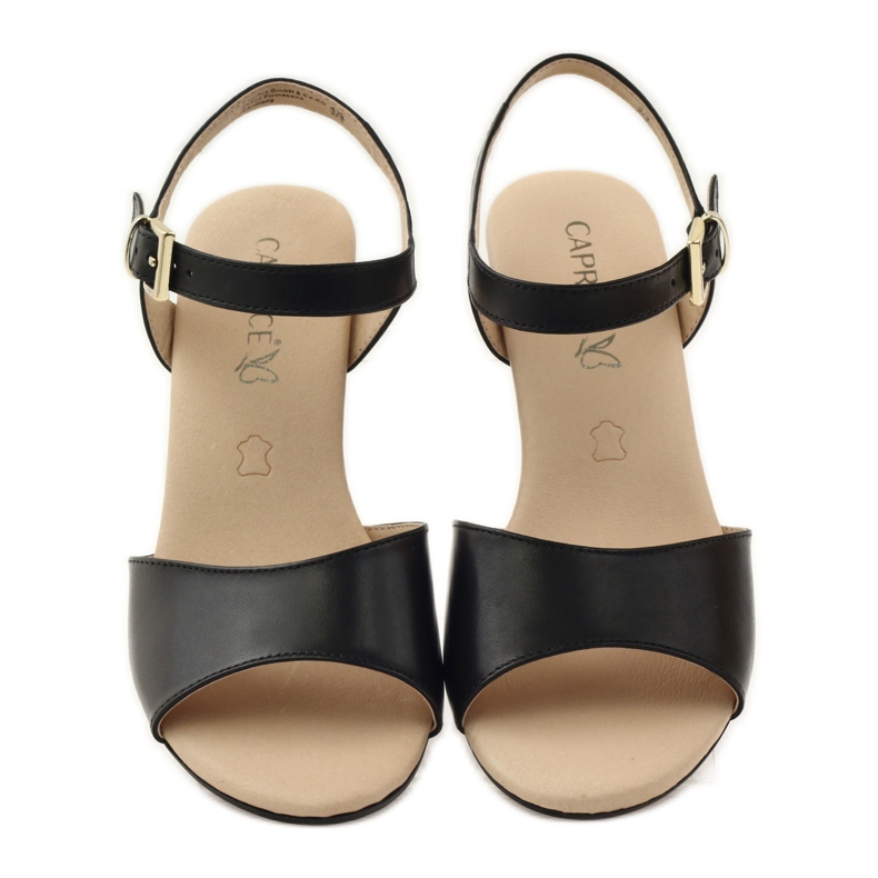 Caprice zapatos de mujer sandalias de piel 28213 negro 4