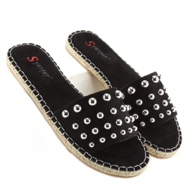 Alpargatas negras para mujer zapatillas negras negro 1