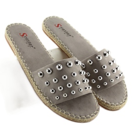Gris Alpargatas de mujer grises LL-120P Gris 1
