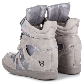 Zapatillas velcro VICES gris 2
