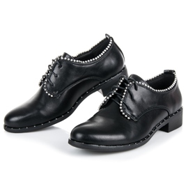 Seastar Zapatos de mujer atados negro 4