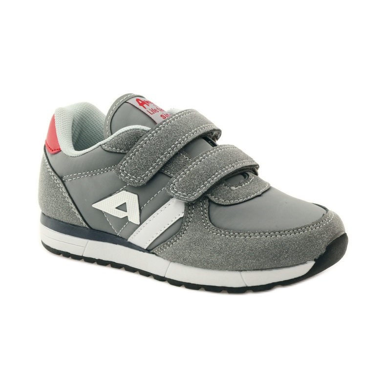 American Club Velcro deportivo incrustación de cuero americano rojo gris blanco 1 American Club Velcro deportivo incrustación de cuero americano rojo gris blanco 1