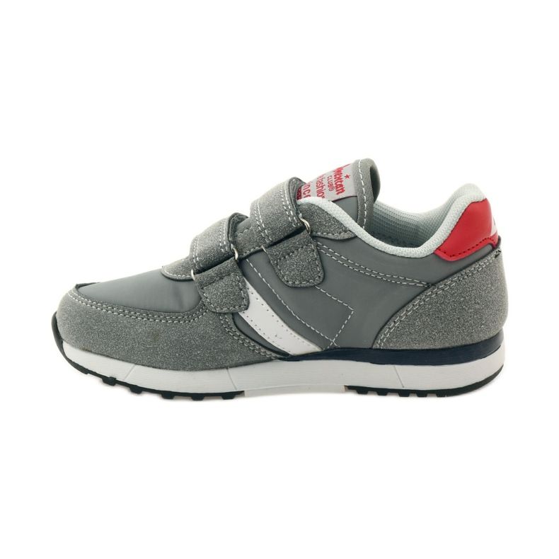 American Club Velcro deportivo incrustación de cuero americano rojo gris blanco 2