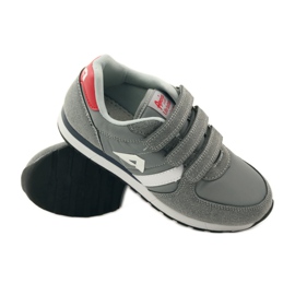 American Club Calzado deportivo con plantilla de piel americana rojo gris blanco 3