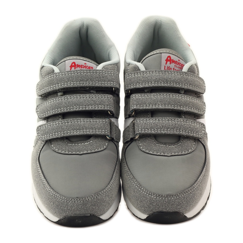 American Club Calzado deportivo con plantilla de piel americana rojo gris blanco 4