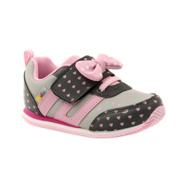 American Club Deportivas americanas con plantilla de piel rosado gris 1