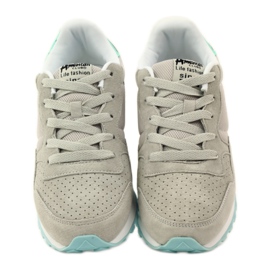 American Club Zapatos deportivos de cuero americano 6506 gris multicolor 4