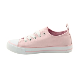 American Club Deportivas con rosas bordadas Americana 17035 rosado rojo verde 2