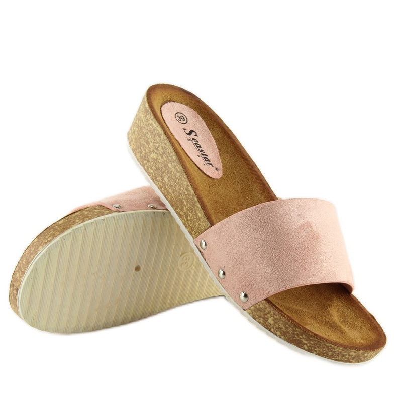 Rosa Pantuflas mujer rosa CK05P rosa rosado 1