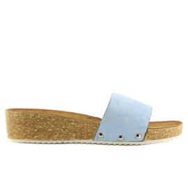 Pantuflas mujer azul CK05P LT.BLUE 1