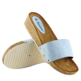 Pantuflas mujer azul CK05P LT.BLUE 2