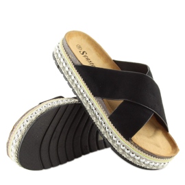 Pantuflas negras de mujer negras CK15P negras negro 1