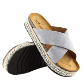 Gris Pantuflas mujer gris CK15P gris 1 Gris Pantuflas mujer gris CK15P gris 1