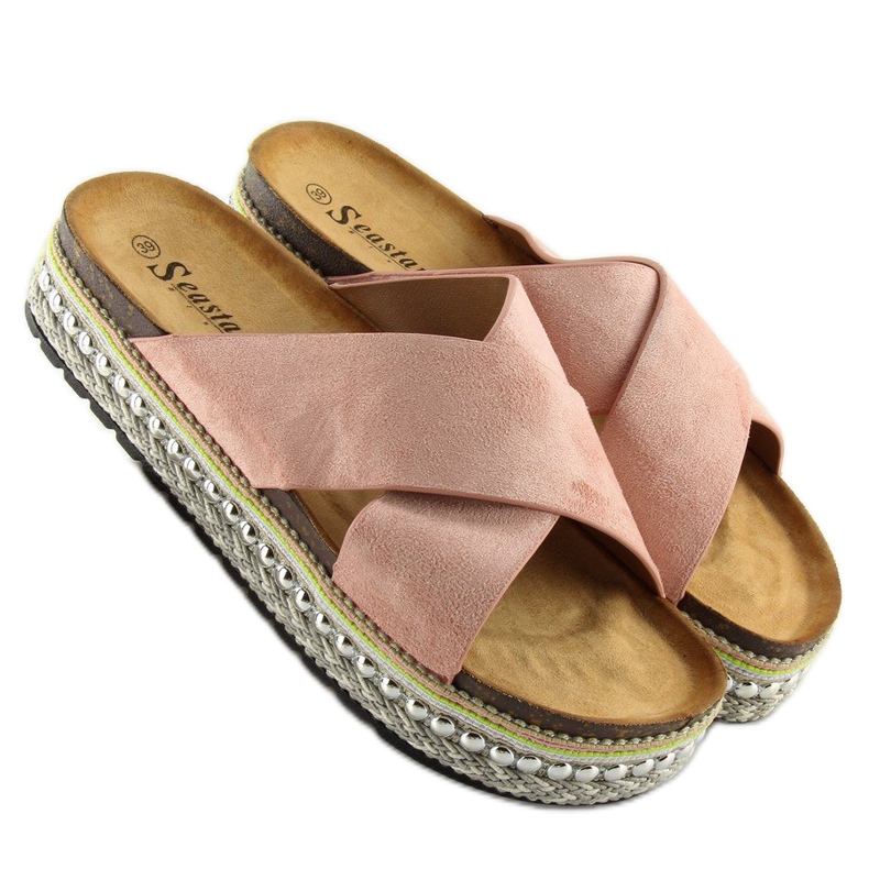 Rosa Pantuflas mujer rosa CK15P rosa 2