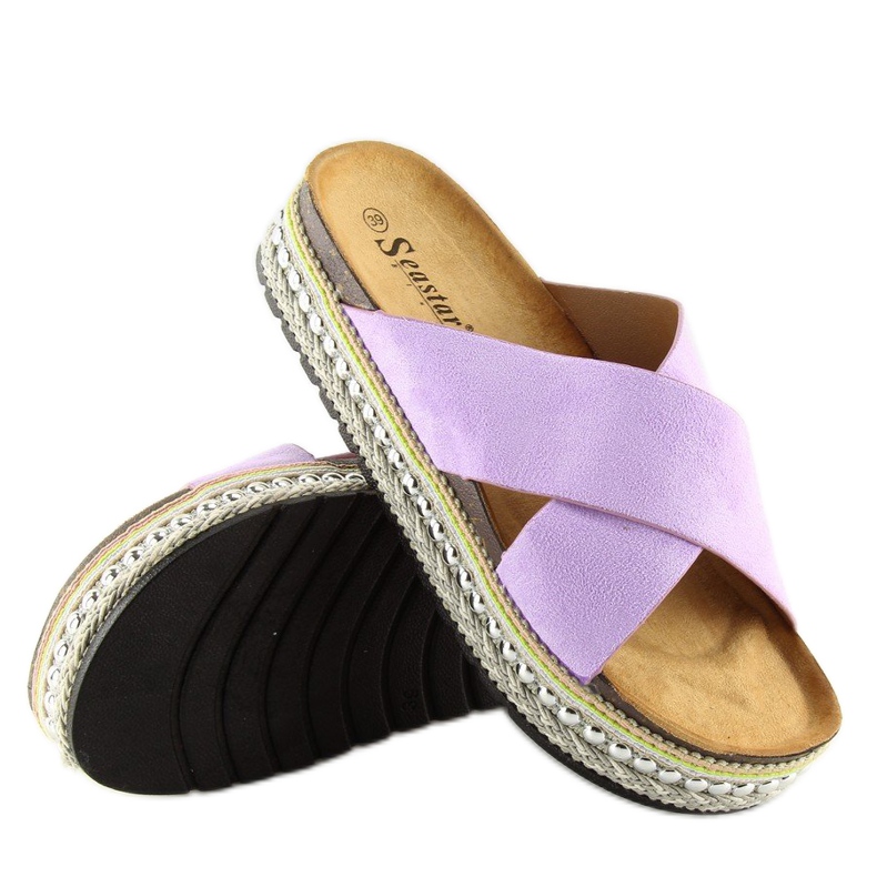 Pantuflas mujer Violeta CK15P Morado púrpura 1