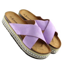 Pantuflas mujer Violeta CK15P Morado púrpura 2