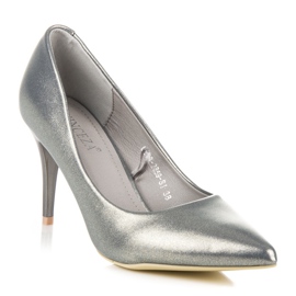 Vinceza Alfileres de perlas elegantes gris 2