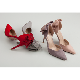 Seastar Tacones De Ante Con Lazo violeta 1 Seastar Tacones De Ante Con Lazo violeta 1