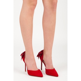 Seastar Tacones de ante con lazo rojo 8