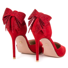 Seastar Tacones de ante con lazo rojo 6