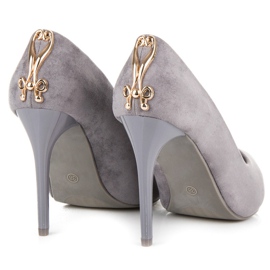 Seastar Tacones de ante con adorno gris 5