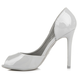 Seastar Tacones abiertos lacados gris 4