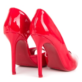 Seastar Tacones abiertos lacados rojo 4