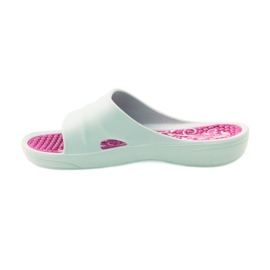 American Club Zapatillas americanas de foam blanco para la piscina rosa 2
