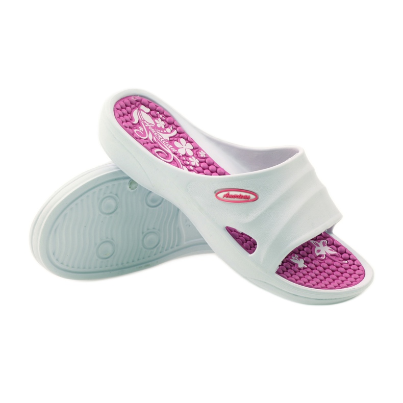 American Club Zapatillas americanas de foam blanco para la piscina rosado 3