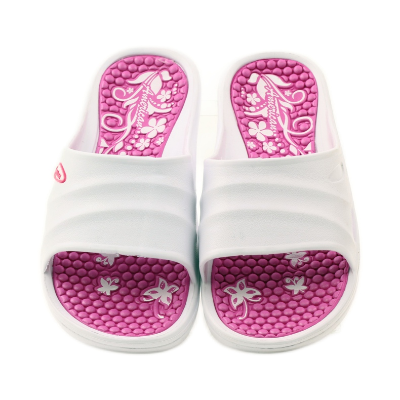 American Club Zapatillas americanas de foam blanco para la piscina rosado 4