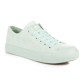 Zapatillas de gamuza verde menta 3